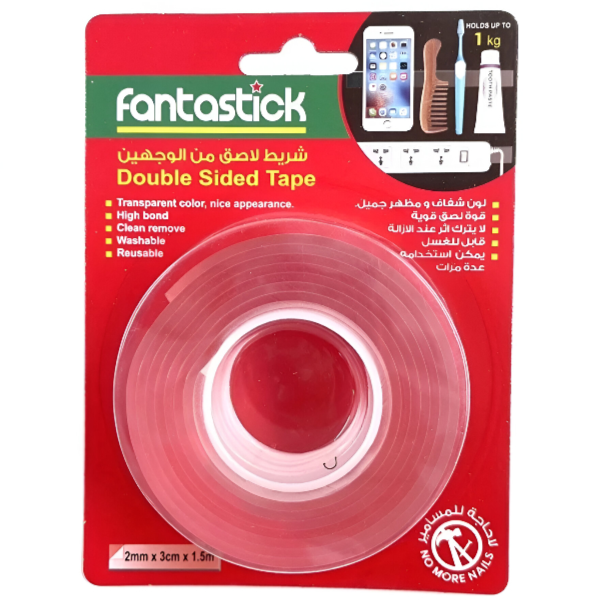 Fantastick Nano Double Sided Transparent Tape-2mmx3cmx1.5m