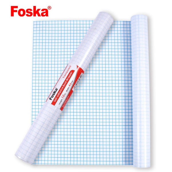 Foska Transparent Self-Adhesive Book Wrapper – 3 M