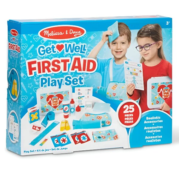 Melissa & Doug Get Well First Aid Kit – Pretend Play Medical Set for Kids 3+