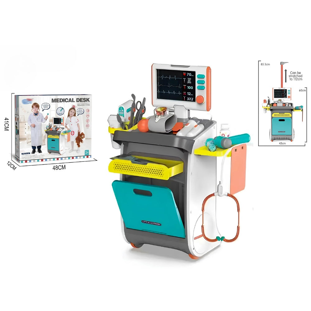 Little Actress Kids Medical Doctor Desk Play Set With Accessories