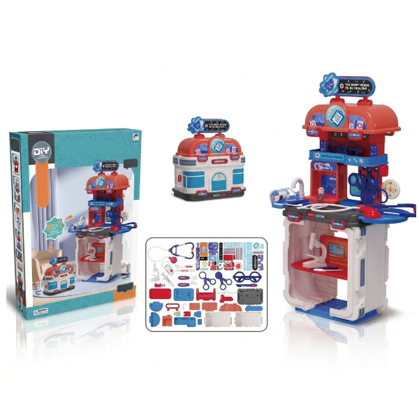 Kids 2-In-1 Doctor Playset Medical Clinic