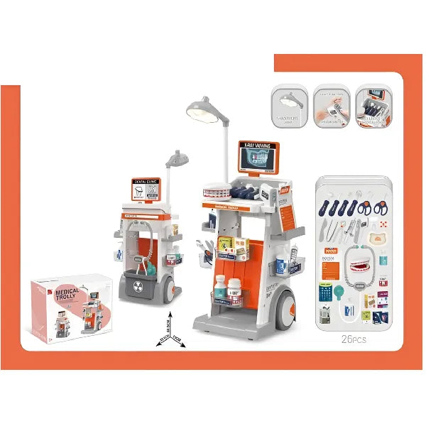 Kids Medical Playset – Doctor & Dentist Pretend Kit- 26 Pieces