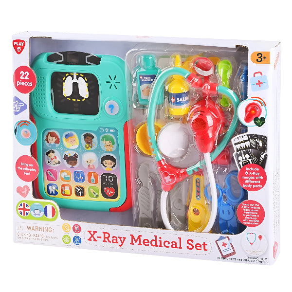 Playgo X-Ray Medical Set – 22-Piece Battery-Operated Educational Doctor Toy