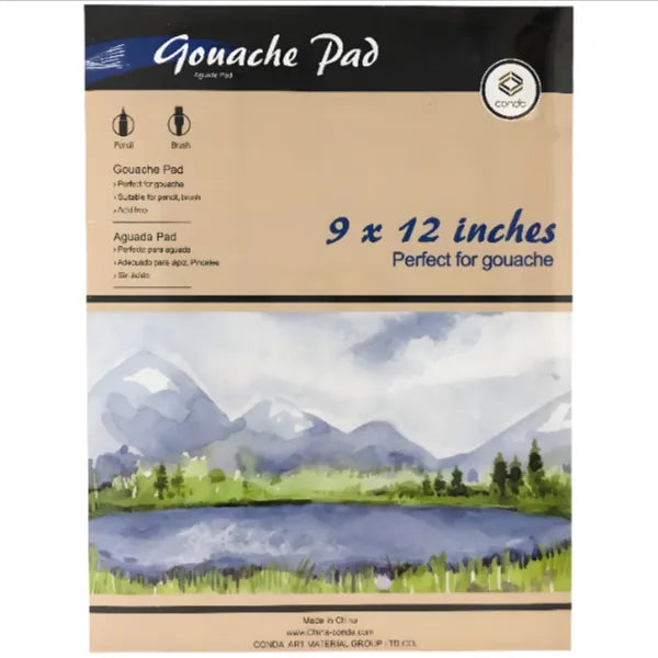 Conda 150gsm Gouache Pad (9x12in) For Drawing - 20 Sheets