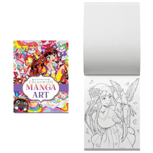 Hinkler Kids Kaleidoscope Colouring Book-Manga Art alternate