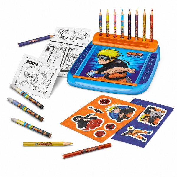 Naruto Roll & Go Coloring Set With Coloring Pages And Art Supplies, Age 3+