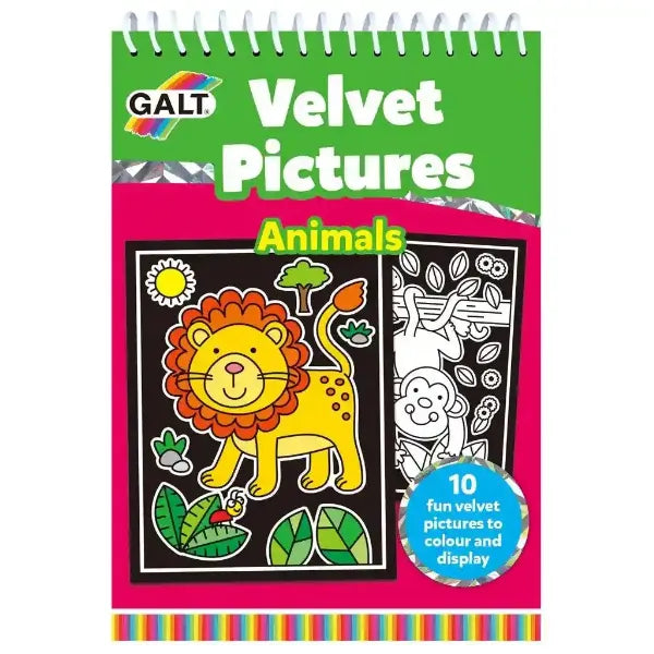 Galt Velvet Pictures - Animals Colouring Books