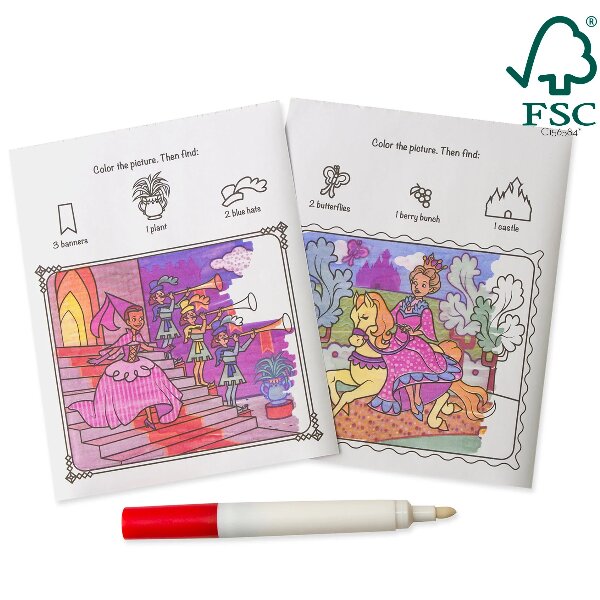 Melissa & Doug ColorBlast! Princess Magic Reveal Coloring Pad – Seek & Find Activity Book for Kids 3+ alternate