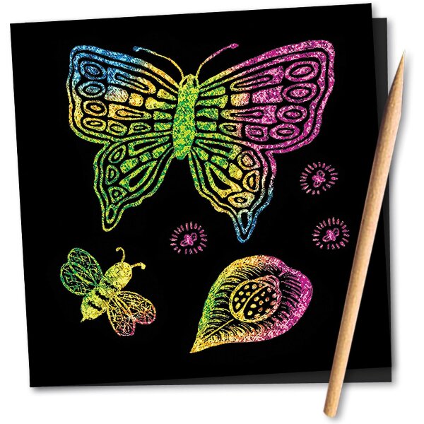 Melissa & Doug Scratch Art Doodle Pad – 16 Mini Scratch-Art Boards with Wooden Styles for Kids 4+ alternate