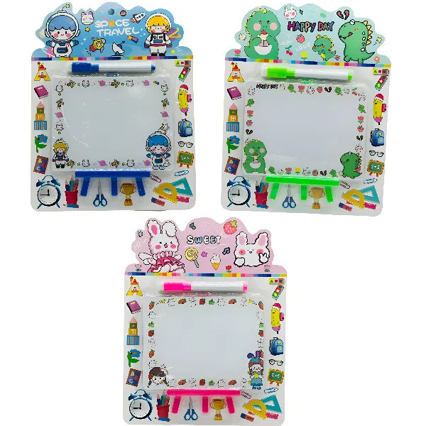 Cartoon Character Mini Drawing Board With Stand- Assorted 1 Pieces Set