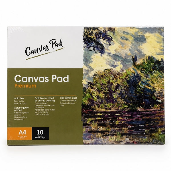 Premium A4 Canvas Pad – 280Gsm 10-Sheet Canvas Paper For Acrylic & Oil Painting