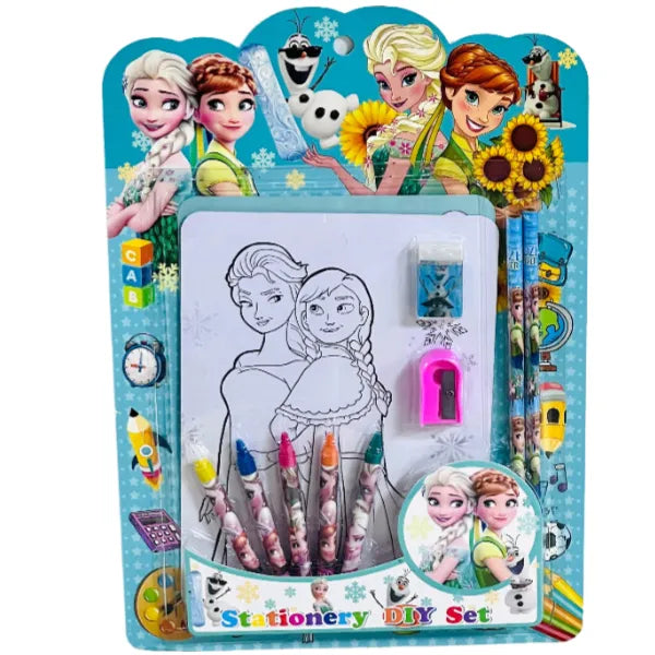 GIRLS Character Drawing Pad With Colouring Set