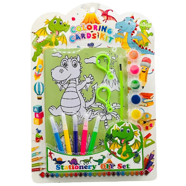 Dino-Coloring & Stationery Set For Kids