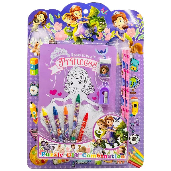 Sofia Theme Drawing Pad With Colouring Set