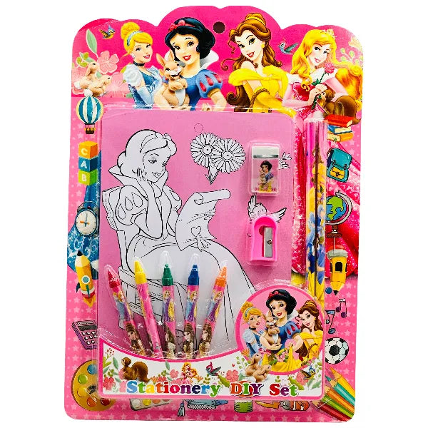 Princess Theme Drawing Pad With Colouring Set