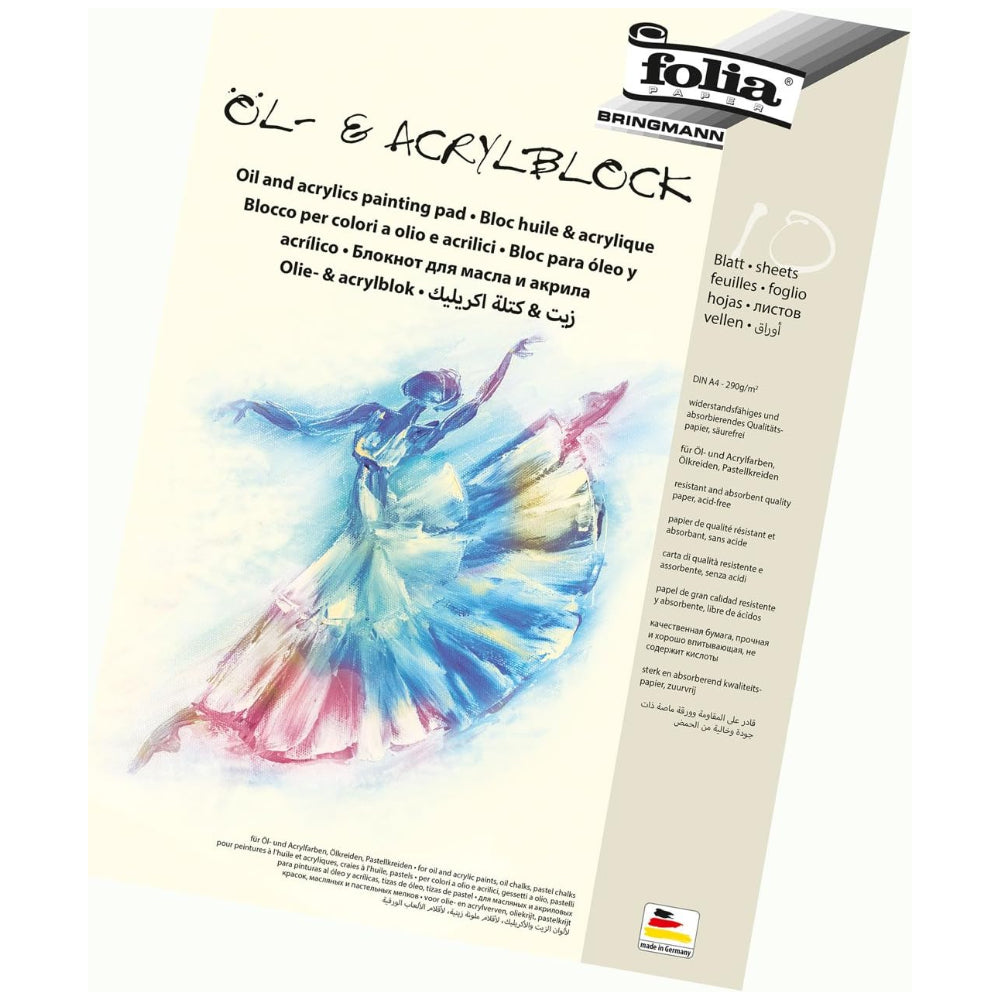 Folia Oil & Acrylic A4 10 Sheets Painting Pad