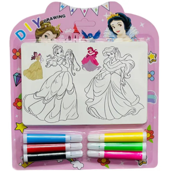 Girls Characters Colouring Book With Pens