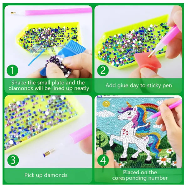 DIY 5D Cartoon Diamond Art Painting Kits for Kids-1 Pieces Set alternate