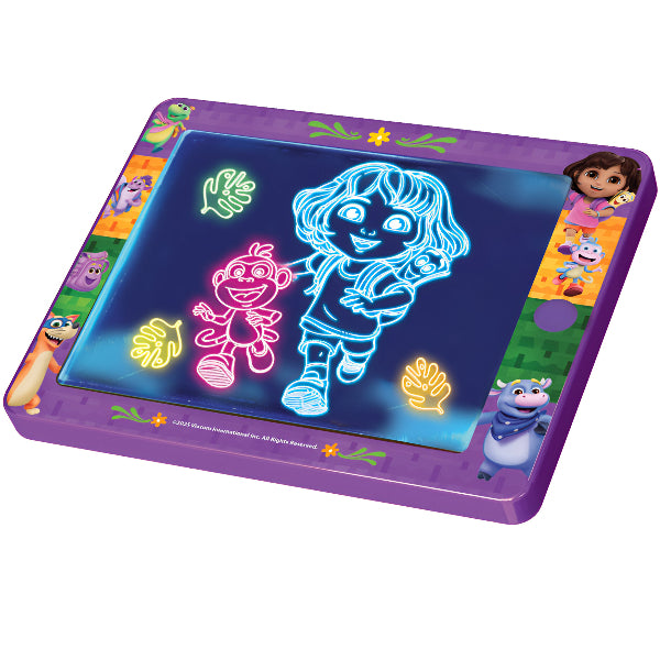 Dora Glow Pad – Portable Light-Up Drawing Board For Kids, Includes Markers & Wipe Cloth alternate