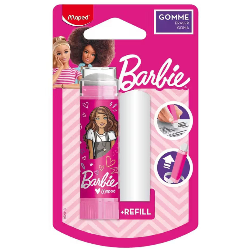 Maped Barbie Eraser Stick With Refill