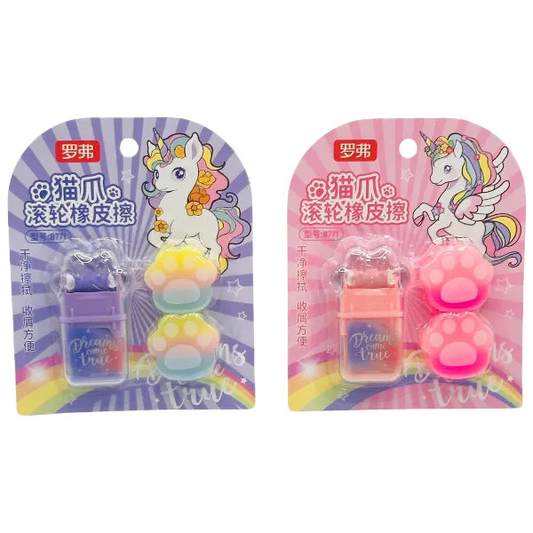 Cute Unicorn Roller Eraser – Assorted (1 Pieces Only)