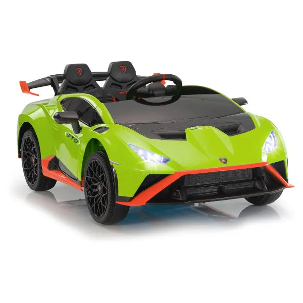 Licensed Lamborghini Battery Operated Ride-On Car for Kids – Electric Toy Car with Music & Lights - Green