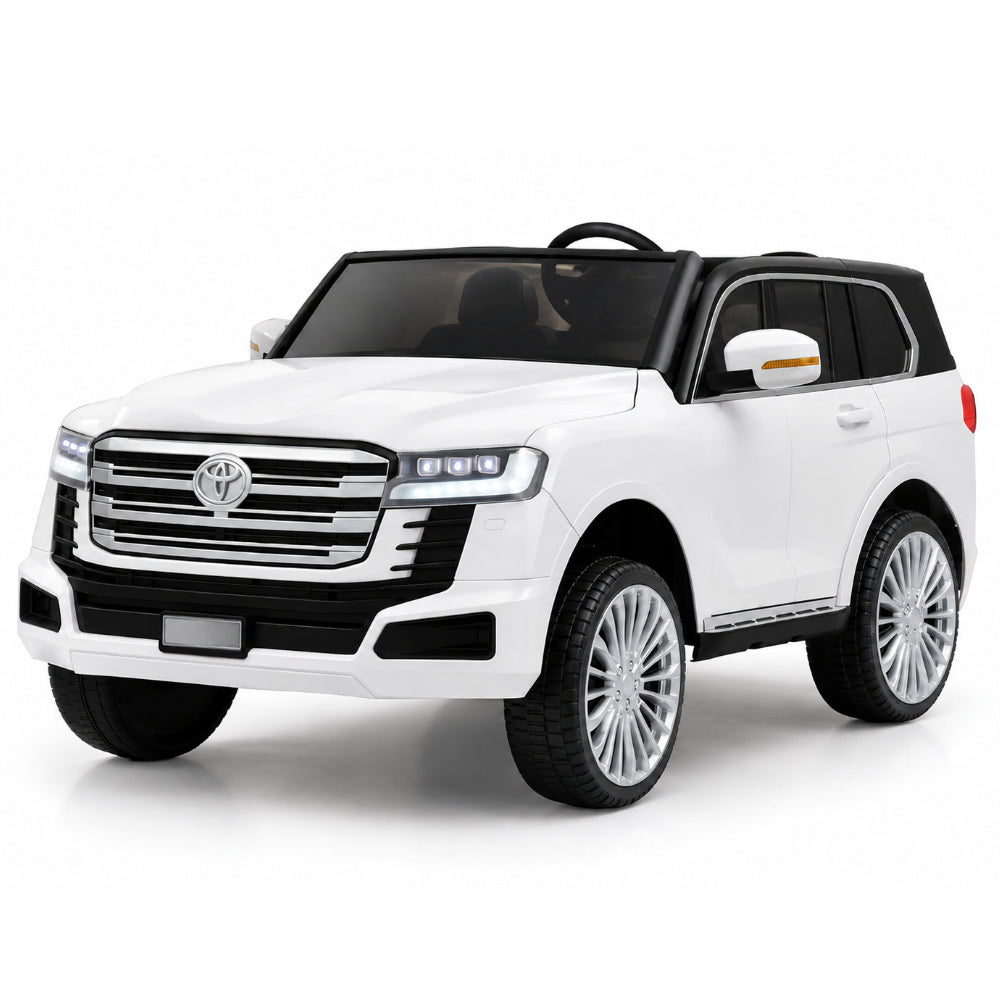 Toyota Land Cruiser 12V Kids Electric Ride-On Car – White