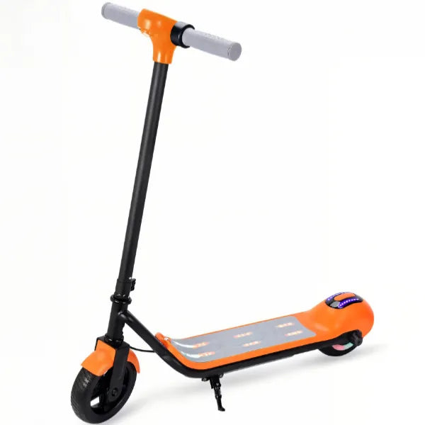 Electric Scooter for Kids – 14km/h, Bluetooth, LED Display & Pedal Lights – Orange