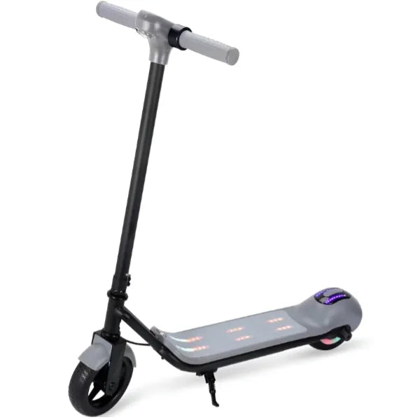 Electric Scooter for Kids – 14km/h, Bluetooth, LED Display & Pedal Lights – Grey