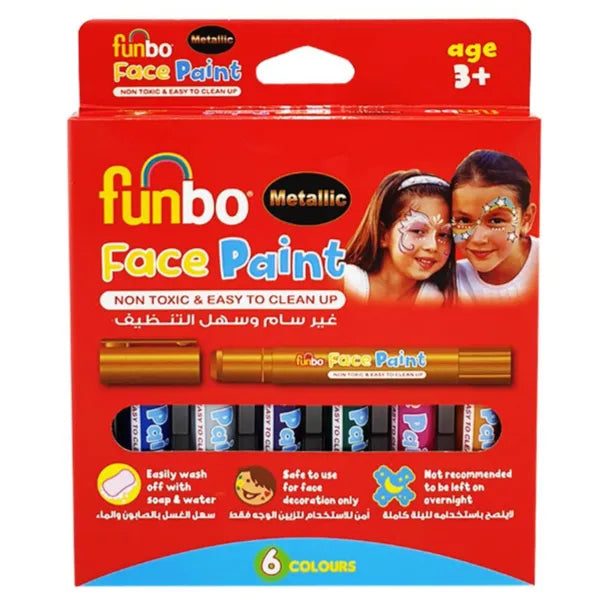 Funbo Face Paint Metallic - 6 Colors