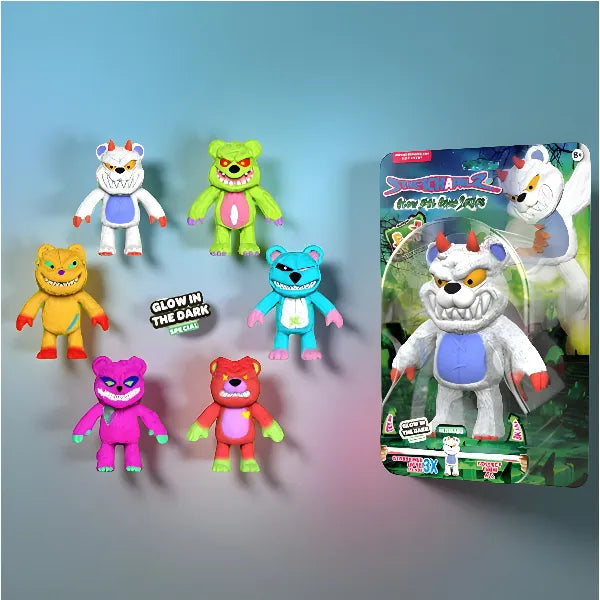 Stretchapalz Glow Evil Gang Series – 14cm Assorted Stretch Figure 1-Piece Set for Kids