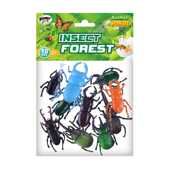 Power Joy Animal Worldz Mini Insect Figures, 2 Inch, 10 Pieces
