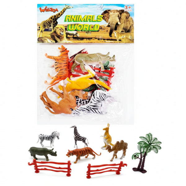 Weinida Animal World Series Safari Figures Set-Wild Zoo Animals Toy