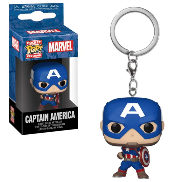 Funko Pop Marvel New Classics Captain America Pocket  Keychain