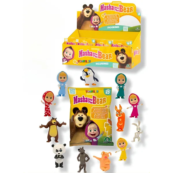 Masha and The Bear Friends 7cm Figurine Set – 12 Assorted (FGST121)