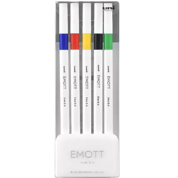 Uniball Emott Fineliner Pens Pack Of 5 - Multicolor