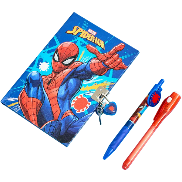 Spider-Man Secret Notebook With Magic Pen, Kids Writing & Stationery Set, Age 3+