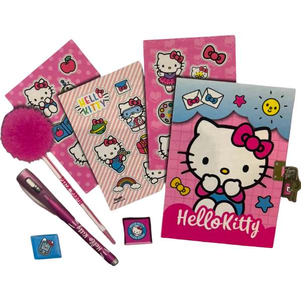 Hello Kitty Secret Notebook With Light, Kids Stationery Writing Set, Age 3+