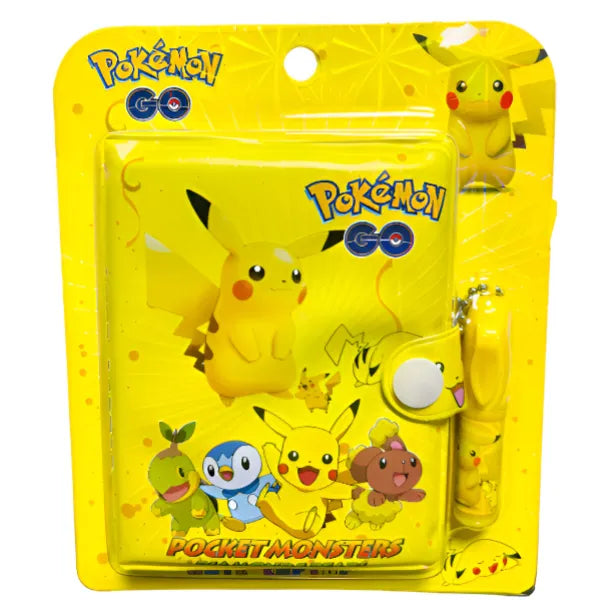 Pokemon Themed Mini Gift Notebook With Pen -1 Pieces Set