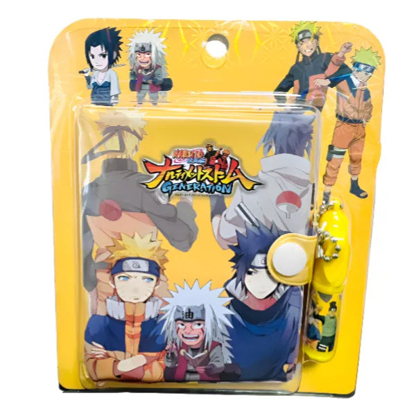 Naruto Themed Mini Gift Notebook With Pen -1 Pieces Set