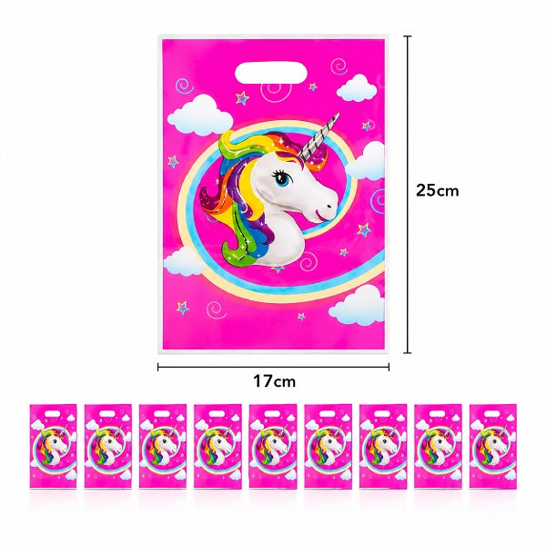 Unicorn Birthday Party Plastic Loot Gift Bag
