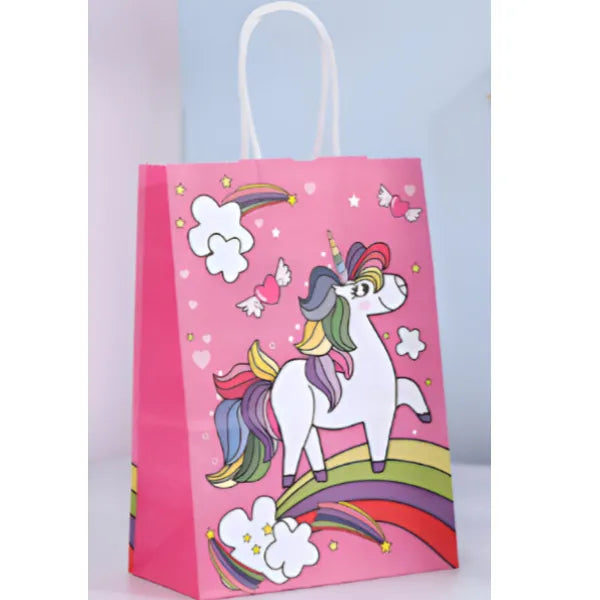 Unicorn Printed Gift Kraft Paper Bag Medium-1 Pieces Set