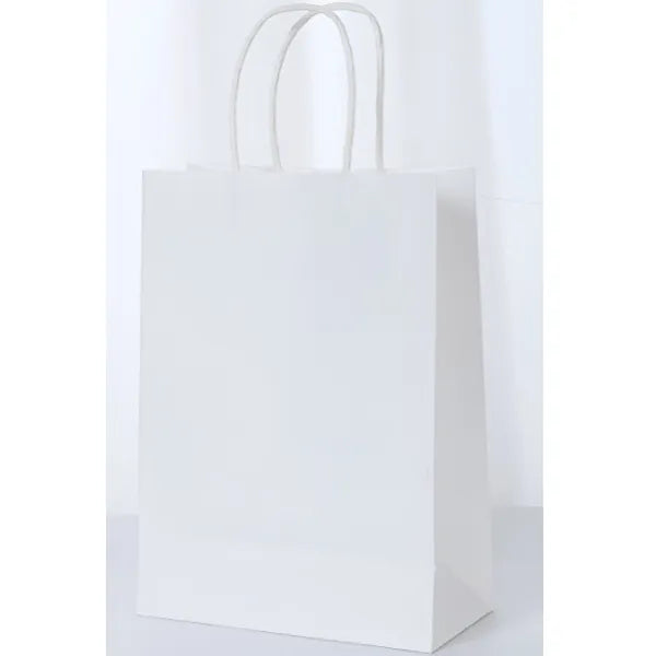 Gift Kraft Paper Bag Plain White Cover - Medium Size