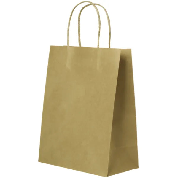 Gift Kraft Paper Bag Plain Brown Cover - Medium Size