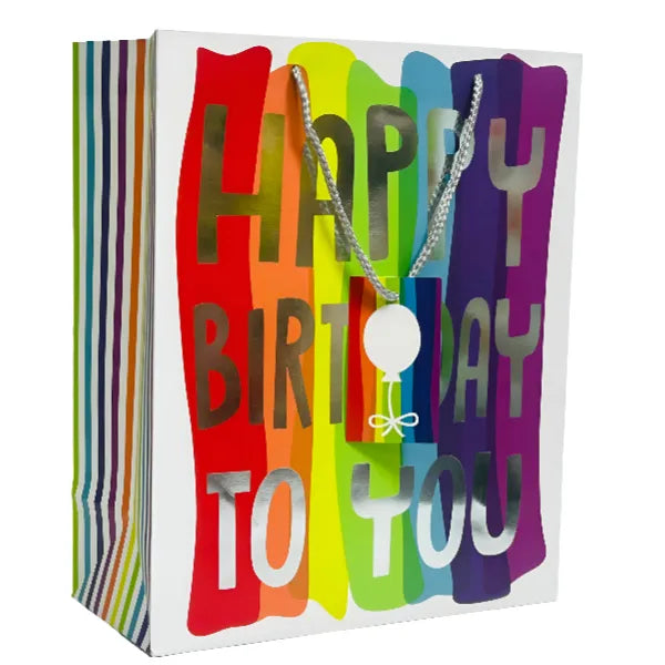 Happy Birthday Printed Gift Bag 32X26X12-(GCQL237)