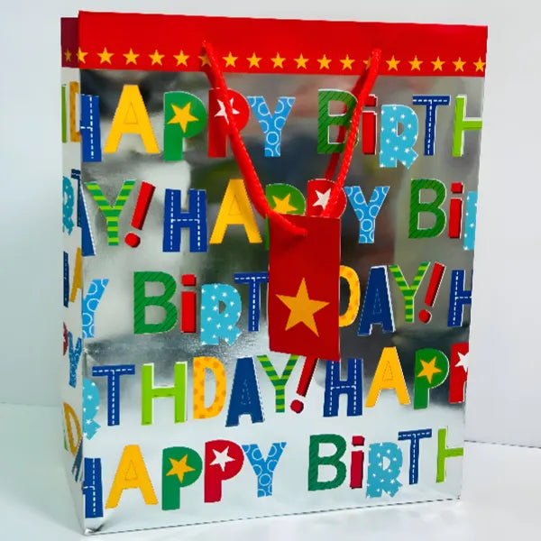 Happy Birthday Printed Gift Bag 32X26X12 - (GCQL239)