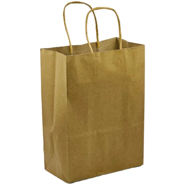 Gift Kraft Paper Bag Plain Brown Cover -22X16X8 CM (GCQL277)
