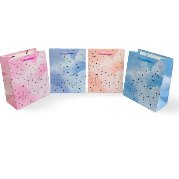 Gift Bag Mix Colour Star Design Pattern - Small ( Sold Separately Subject To Availability)