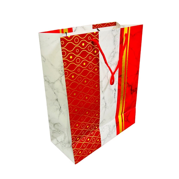 New Design Red & Gold Gift Bag - Medium