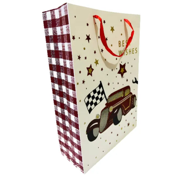 Best Wishes Car Racing themed Gift Bag-Large alternate